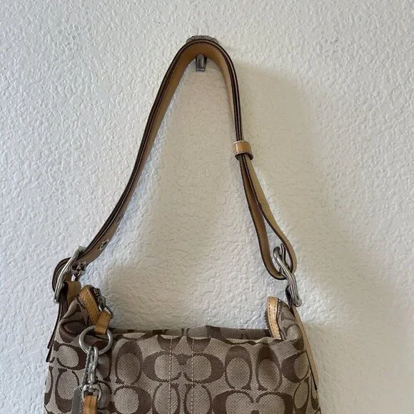 Coach C05K-9362 Khaki Signature Leather Slim Crossbody Shoulder Bag - Picture 3 of 10